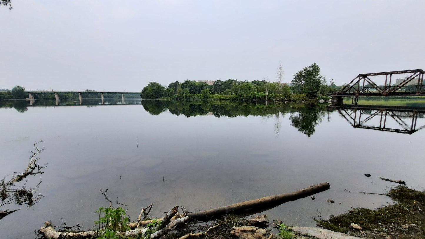 Pont Noir Jacques Cartier De Sherbrooke Et Rivière Magog 20 Juillet 2021  (Vue 1) 6H10 Cliquez