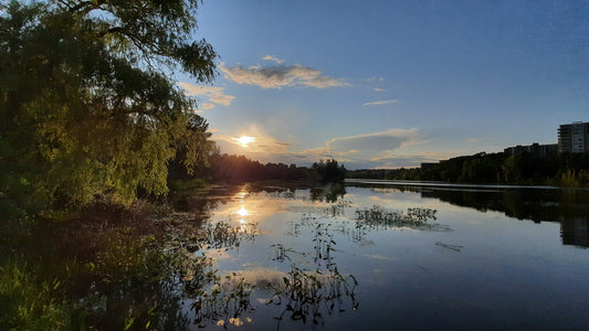 Coucher De Soleil Sherbrooke 14 Juillet 2021 (Vue T2) Rivière Magog 19H32