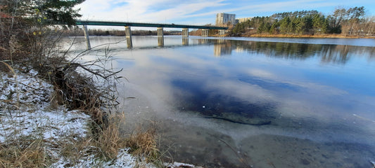 2021-11-28 Glace De La Rivière Magog À Sherbrooke (Vue P1)