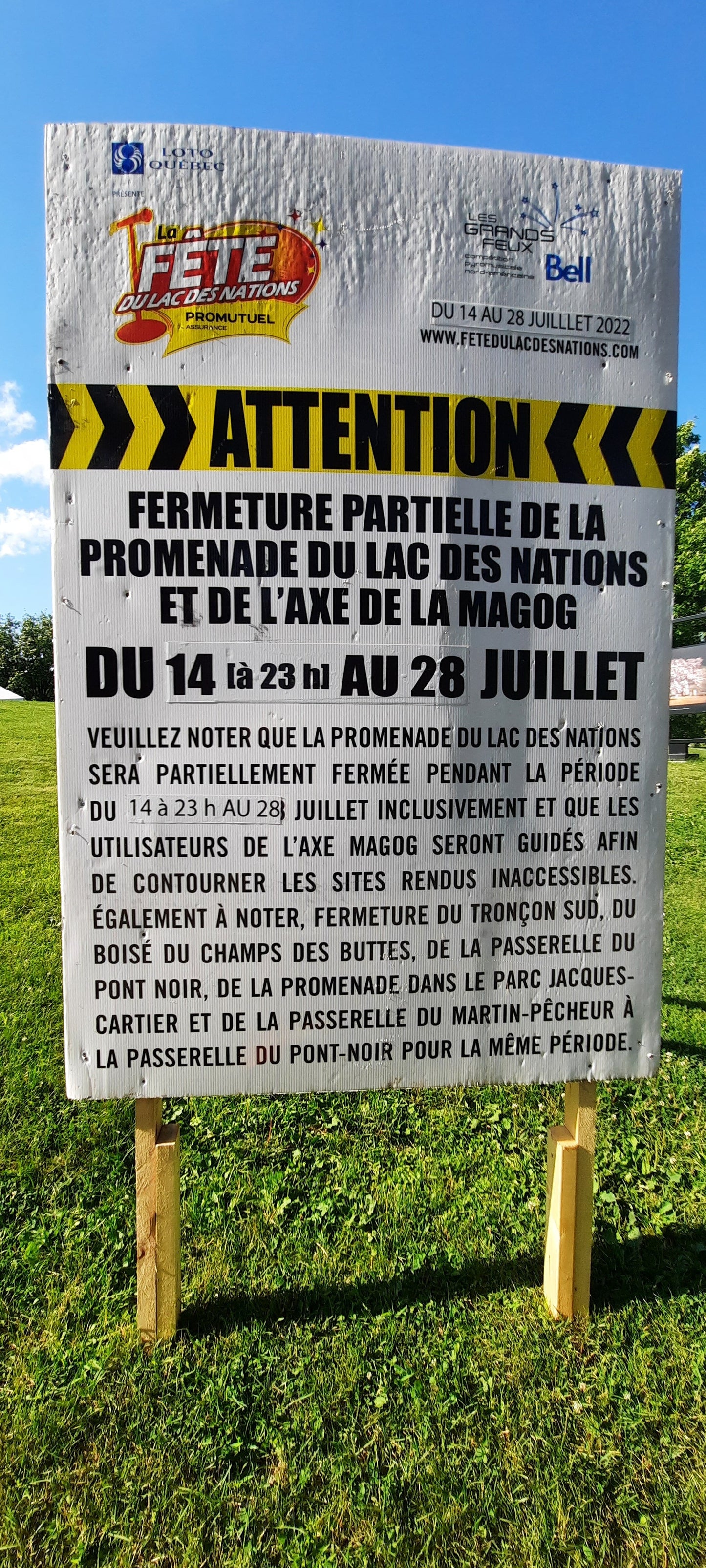 Fermeture Partielle De La Promenade Du Lac-Des-Nations (Details Ici 👀)