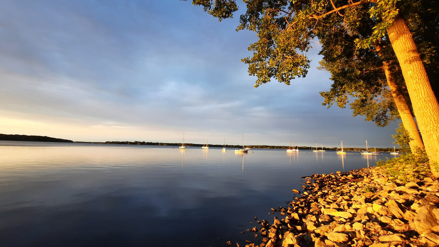 Lac St-Louis Baie d'Urfé 7 juillet 2021 à 5h35 Bateaux