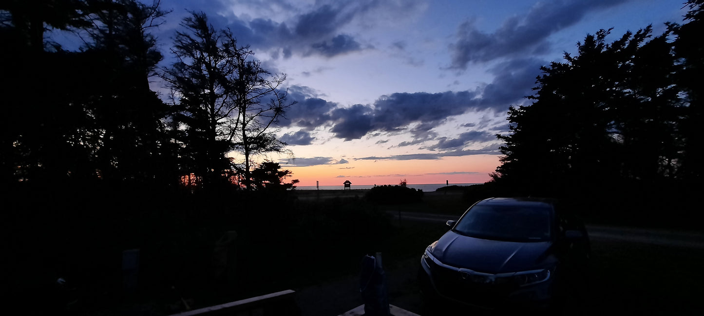 Vue du coucher de soleil D61 Camping Cavendish