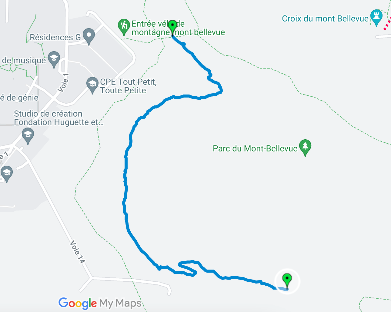 Nouveaux sentiers rustiques au Mont-Bellevue (Cliquez pour voir le sentier)
